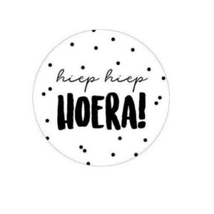 Stickers hiep hiep hoera (10st)