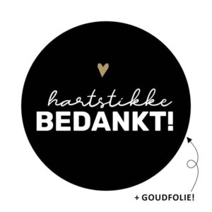 Stickers hartstikke bedankt (10st)