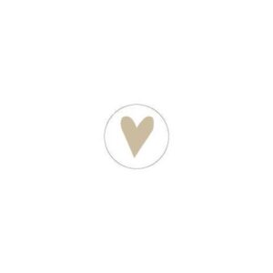 Stickers hartje goud (10st)