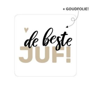 Sticker de beste juf (5st)