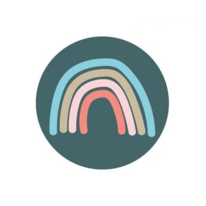 Stickers regenboog groen (10st)