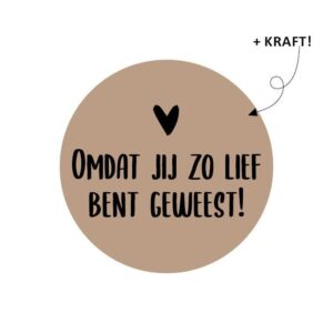 Stickers omdat jij zo lief bent geweest (10st)