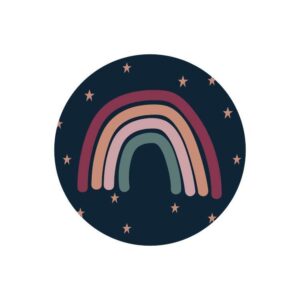 Stickers regenboog winterblauw (10st)