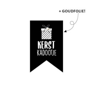 Stickers vaantje kerst kadootje (10st)