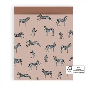 Inpakzakjes zebra pink – XL (5st)