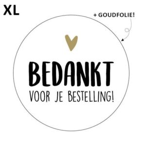 Sticker I bedankt voor je bestelling 65mm (10st)