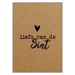 Kaart 'Liefs van de Sint'
