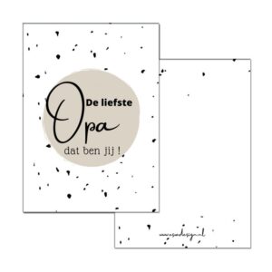 Mini kaart 'liefste opa'