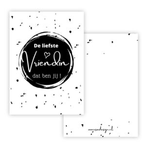 Mini kaart 'liefste vriendin'