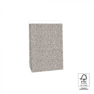 Blokbodemzak zwarte dots - L (2st)