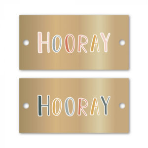 Gift tags duo - Hooray gold