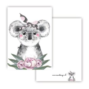 Mini kaart koala meisje
