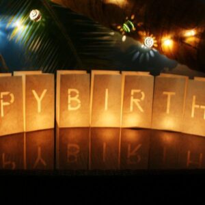 Candlebag set groot 'HAPPY BIRTHDAY'