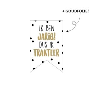 Sticker vaantje 'Ik ben jarig dus ik trakteer' (10st)