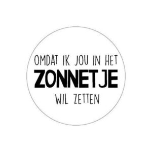Stickers 'omdat ik jou in het zonnetje wil zetten' (10st)