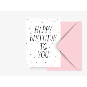 Ansichtkaart 'happy birthday'