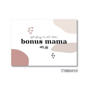 Kaart 'bonus mama'