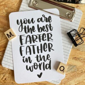 Ansichtkaart I Best father/farter in the world