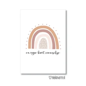 Ansichtkaart I Na regen komt zonneschijn