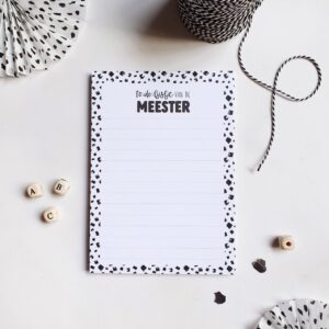 Notitieblok A5 I to-do-lijstje van de meester
