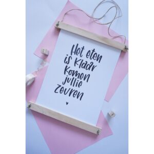 Poster A4 I Het eten is klaar, komen jullie zeuren