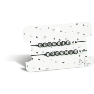 Armbandje set I blondie & brownie zwart