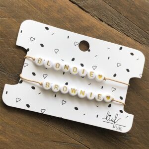 Armbandje set I blondie & brownie beige
