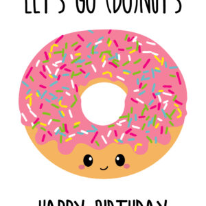 Ansichtkaart I Let's go (do)nuts