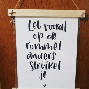 Poster A4 I Let vooral op de rommel anders struikel je