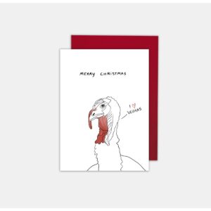 Wenskaart I Kerst 'I love vegans'