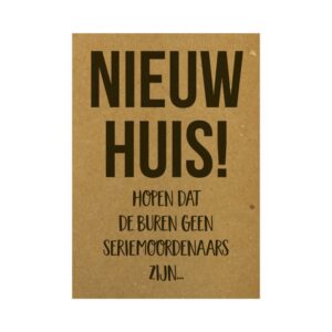 Ansichtkaart I nieuw huis