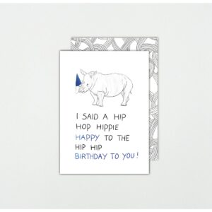 Wenskaart I Hip Hop Hippie Happy birthday