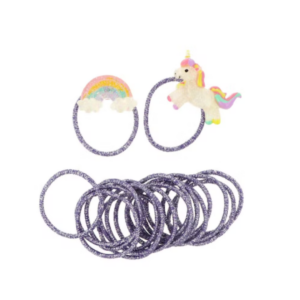 Haarelastiekjes I regenboog en eenhoorn (16st)