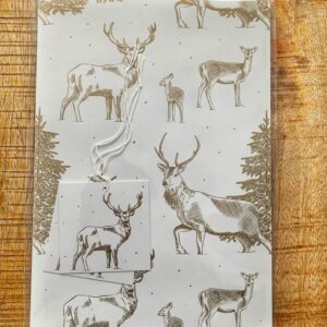 Inpakpapier met cadeaulabel I Hert metallic