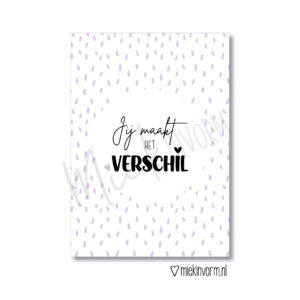 Ansichtkaart I Jij maakt het verschil