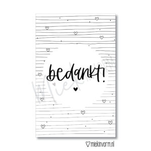 Mini kaart I bedankt
