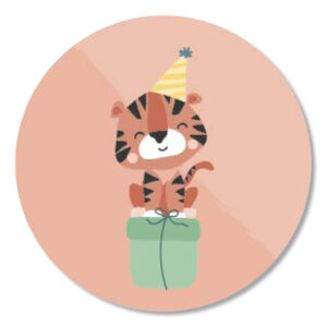 Stickers I party animal tijger (5st)
