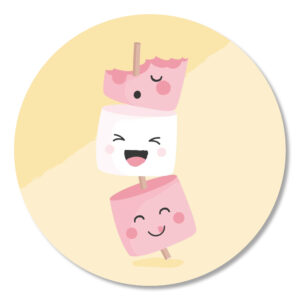Stickers I sweet marshmallow (5st)