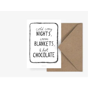 Kaart I Cozy nights, hot chocolate