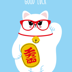 Ansichtkaart I good luck maneki neko