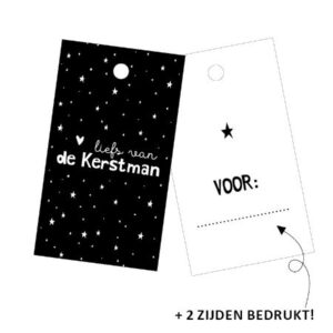 Cadeaulabel I Liefs van de Kerstman (3st)