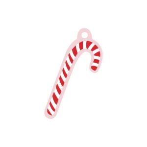 Cadeaulabel candy cane (3st)