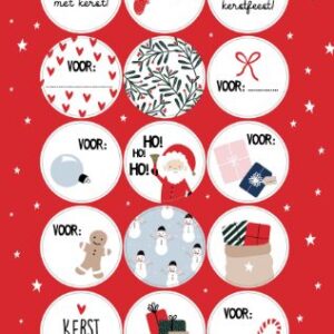 Stickervel I Kerst kleur (15st)
