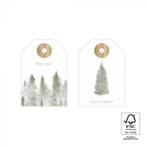 Gift tag duo I forest green tree (2st)