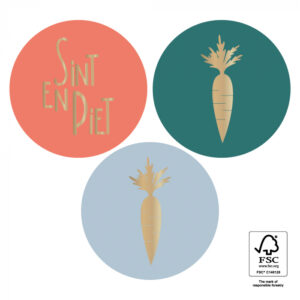 Stickers I Trio wortel Sint (10st)