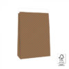 Blokbodemzak stripes forest green/dark cognac I XL (2st)