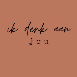 Mini kaartje I Ik denk aan jou