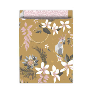 Inpakzakjes tropical garden oker - XL (5st)