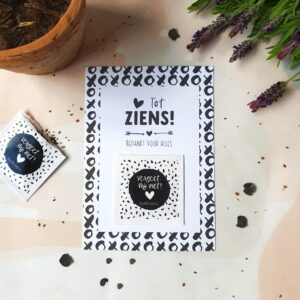 Kaart met bloemzaadjes I tot ziens, bedankt voor alles