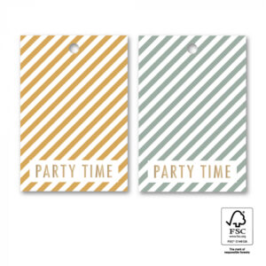 Gift tag duo I party stripes